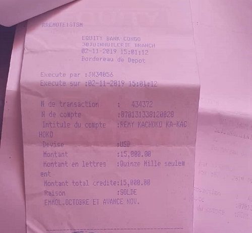 RDC:le DG de Transco accorde au PCA une gratification mensuelle de 15.000 USD pour échapper à tout contrôle