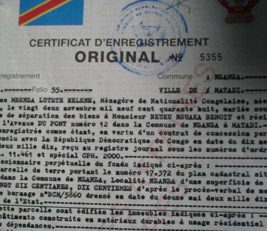 RDC: lutte contre la superposition des titres immobiliers, Molendo Sakombi durcit les règles pour rassurer les investisseurs
