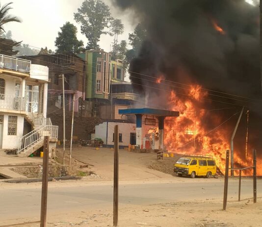 Sud-Kivu : une station-service incendié ce mardi à Bukavu