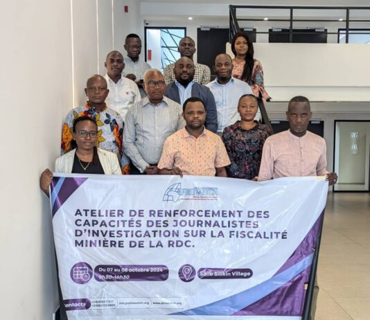 RDC: l’ONG Afrewatch forme 15 journalistes sur la fiscalité minière