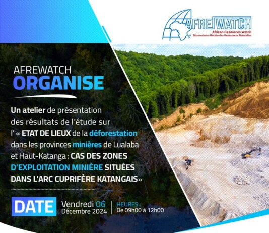 RDC : Afrewatch plaide pour la relancer de la conférence minière de avec l’appui de la FEC