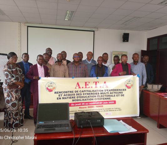 RDC : AETA veut capitaliser les expériences sur l’éducation électorale pour innover et transférer les compétences à la jeunesse